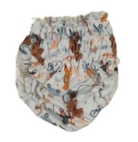 Bílé plavkové kalhotky se zvířaty 