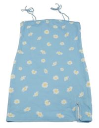 Svetlomodré šaty s kvietkami Shein