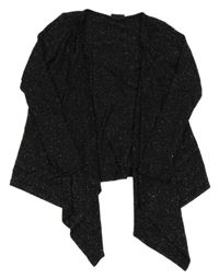 Čierny pletený trblietavý cardigan Page one young