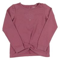 Vínová rebrovaná mikina s nápisom Yigga