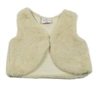 Béžová kožušinová podšitá vesta Topomini