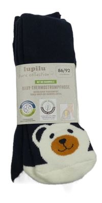 Nové - tmavomodré thermo punčocháče s medvídkem Lupilu