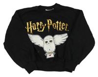 Čierna crop mikina s Hedvikou - Harry Potter