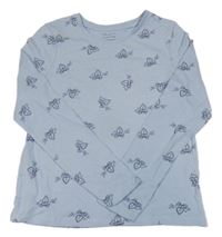 Svetlomodré tričko so zámky/srdíčky Primark