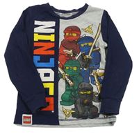 Tmavomodro-šedé triko s Ninjago
