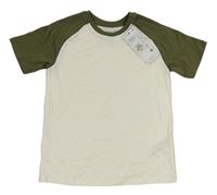 Bílo-khaki tričko Primark 