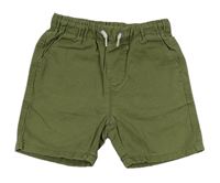 Khaki plátenné kraťasy Next