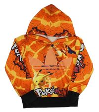 Oranžovo-žlutá mikina Pikachu s kapucí 