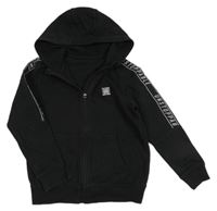 Černá propínací mikina s nápisy a kapucí George