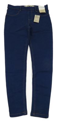 Nové - Tmavomodré džegíny Denim