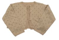 Svetloružové trblietavé ažurové svetrové prepínaci bolerko Mamas&Papas