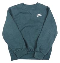 Tmavozelená mikina s logem Nike