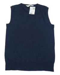 Nové - Tmavomodrá svetrová vesta H&M