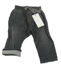 Nové - Šedé plátěné podšité kalhoty Belly Button