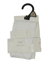 Nové - Bílé silonové punčocháče F&F