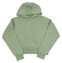 Světlezelenošedá oversize crop mikina s kapucí F&F