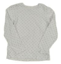 Bílé puntíkované triko Sinsay 
