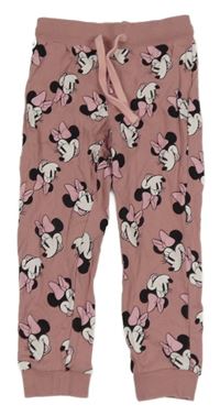 Starorůžové tepláky s Minnie Disney 