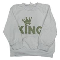 Biela mikina s nápisom a korunkou Shein