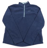 Tmavomodrá funkční fleecová mikina s logem Decathlon