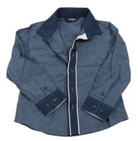 Tmavomodro-bílá pruhovaná košile George