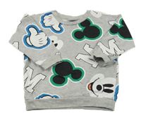Sivá melírovaná mikina s Mickeym Disney
