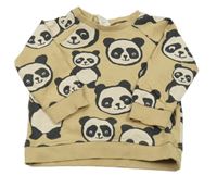 Béžová mikina s pandami H&M