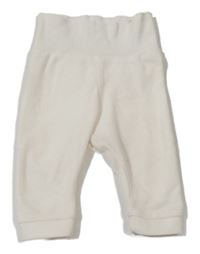 Smetanové fleecové kalhoty H&M