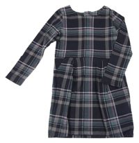 Tmavomodro-růžové kostkované šaty H&M