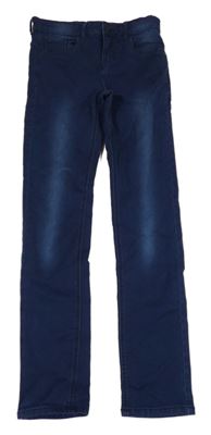 Tmavomodré skinny fit rifle Hema 