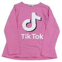 Ružové tričko s logem - Tik Tok