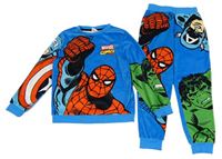 Modré plyšové pyžama so superhrdinami  MARVEL