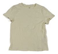 Smotanové rebrované crop tričko H&M