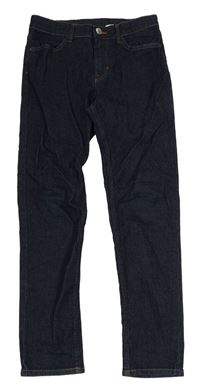 Tmavomodré slim fit rifle H&M