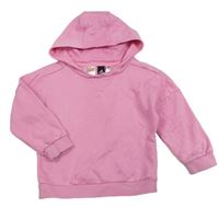Ružová oversize mikina s kapucňou zn. Adidas