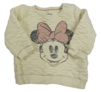 Smetanová prošívaná vyteplená mikina s Minnie C&A