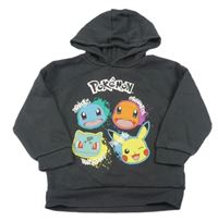 Tmavosivá mikina s pokémony a kapucňou PRIMARK