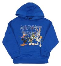 Cobaltovoě modrá mikina s LOONEY TUNES a kapucňou PRIMARK