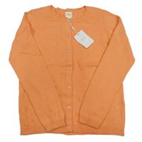 Nové - oranžový prepínaci sveter s 3D bodky Sfera