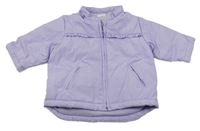 Levandulová šušťáková zateplená bunda s volánikmi GAP