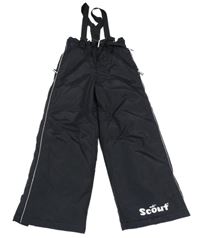 Černé šusťákové zimní oteplovačky s odepínacími kšandami Scout