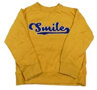 Horčicová mikina s nápisom John Lewis