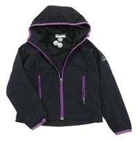 Černá softshellová bunda s logem a kapucí McKinley