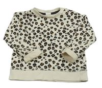 Smetanovo-hnedo-čierna vzorovaná mikina H&M