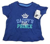 Nové - tmavomodré tričko s nápismi a korunkou PEP&CO