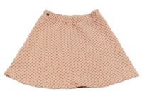 Svetloružová -kriklavoě oranžová vzorovaná tepláková sukňa GARCIA JEANS