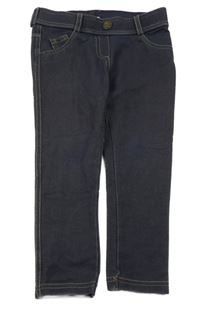 Tmavomodré tregíny riflového vzhledu so srdiečkami C&A