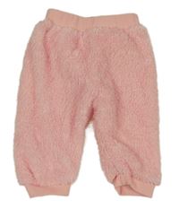 Svetloružové chlpaté nohavice SHEIN