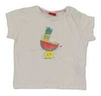 Biele tričko s ovociem a melónom S. Oliver