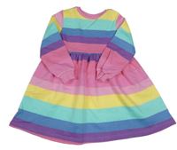 Barevné pruhované teplákové šaty F&F